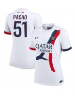 Paris Saint-Germain Willian Pacho #51 Vieraspaita Naisten 2024-25 Lyhythihainen